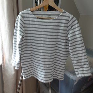 Grey and white striped top